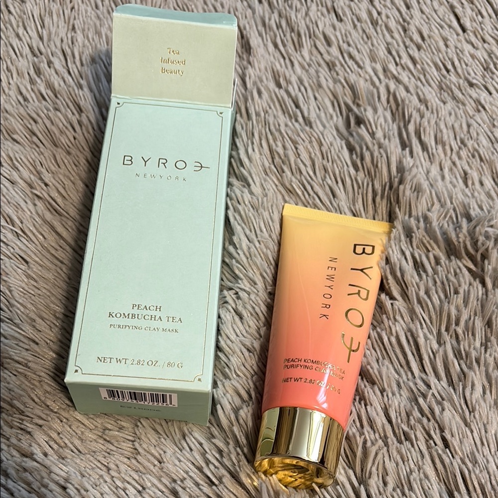 BYROE New York Peach Kombucha Tea Purifying Clay Mask - Pink and Gold